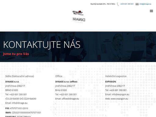 dinage s.r.o.realizace veletržních expozic, reklamní grafika, dtp