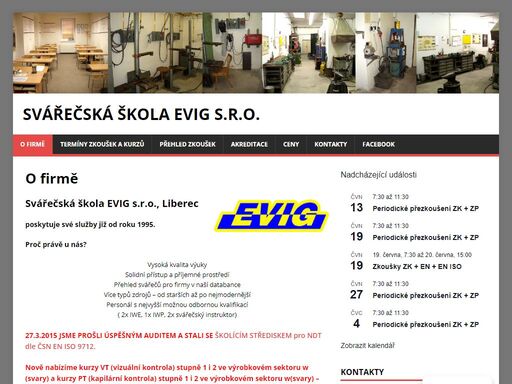 svářečská škola liberec, svářečské kurzy, zkoušky svářečů, kurzy vizuální a kapilární kontroly, svářečské práce (i hliník a nerez), individuální kurzy