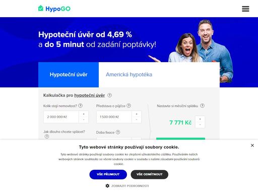 získejte díky hypoteční kalkulačce nejvýhodnější hypoteční úvěr na trhu! srovnáme za vás nabídky všech hypotečních bank a doporučíme ty nejvýhodnější.