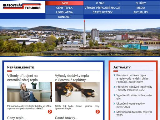 výroba a dodávka tepelné a elektrické energie. centralizované zásobování teplem v klatovech.