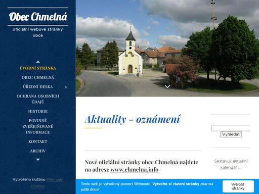 nové oficiální stránky obce chmelná najdete na adrese www.chmelna.info