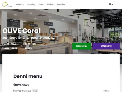 olive food nabízíme polední menu, hummus, gyros, musaka, řecký salát, falafel a další chutná jídla. rozvoz jídla domů, nebo do práce.