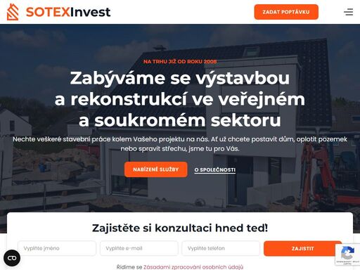 stavební společnost sotexinvest se zabývá jak komerčními, průmyslovými tak i rezidenčními projekty.