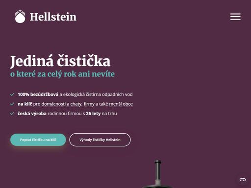 využijte všechny výhody moderních čističek odpadních vod hellstein ? objevte třístupňový bezúdržbový systém stmh pro domácnost, firmu a obec