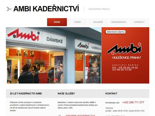 profesionální kadeřnictví ambi. naše kadeřnictví najdete v praze - holešovice.
