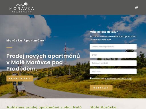 nabízíme apartmány na prodej v obci malá morávka v srdci jeseníků. investice do apartmánů ke krátkodobému pronájmu. prodej apartmánů je zde!