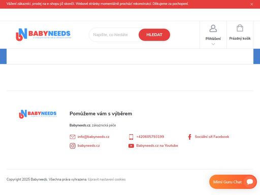připojte se k rodině babyneeds.cz a objevte nejlepší péči o vaše miminko s naší širokou nabídkou kvalitních produktů a osobním přístupem. 
jsme tu pro vás.