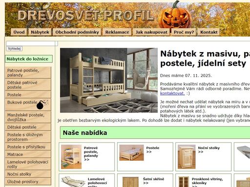 výroba nábytku,prodej nábytku,nábytek z masivu smrku,buku,borovice,internetový obchod,e-shop dřevosvět profil, prodej nábytku z masivu borovice, olše, smrku