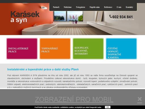 provádíme celkové rekonstrukce domů - bytů, koupelen, bytových jader, kuchyní, včetně dodávky, montáže a rekonstrukce vodovodních a odpadních rozvodů.