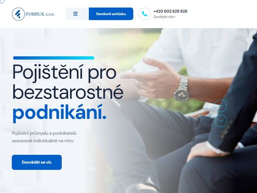 jsme rodinná firma působící na trhu s pojištěním od roku 1997. fobruk s.r.o. preferuje osobním přístup s důrazem na dlouhodobou spolupráci.