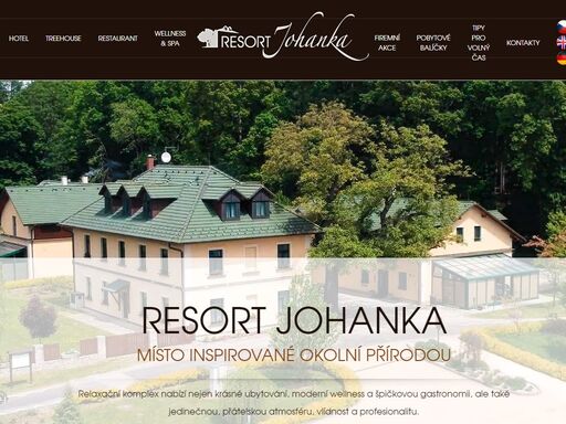 oficiální web resort johanka v jižních čechách. moderní a stylové ubytování doplněné o wellness, nacházející se přímo v hotelu.