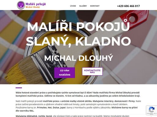 hledáte malíře pokojů v okolí kladna? obraťte se na malířské práce michal dlouhý ze slaného. mícháme barvy dle vzorníků a požadavků. po malování i vše uklidíme. podívejte se na web. malíři slaný, kladno.