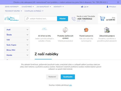 autodíly brno, kompletní sortiment autodílů pro osobní a užitkové vozy