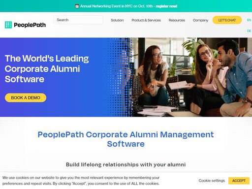 peoplepath is the global leading provider for corporate alumni management software, helping you build lifelong relationships with your alumni.