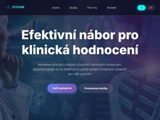 služby v oblasti náboru účastníků do klinických hodnocení.