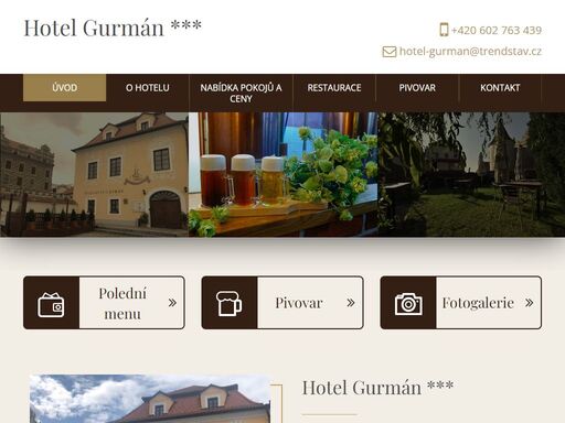 malý rodinný hotel v sousedství státního hradu a zámku horšovský týn.