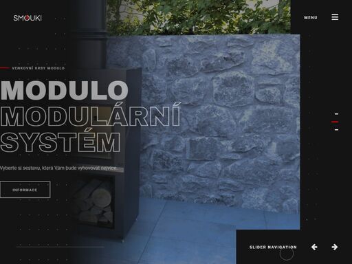 venkovní krby modulo modulo venkovní krby jednoduchý a moderní design krbů řady modulo v různých velikostech. informace venkovní krby modulo modulo modulární systém vyberte si sestavu, která vám bude vyhovovat nejvíce. informace venkovní krby modulo modulo různé barevné kombinace můžete libovolně kombinovat barvy komponentů. informace slider navigation vítejte na stránkách smouki – specialisty na moderní