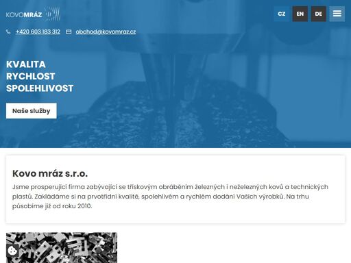 zabýváme se třískovým obráběním železných i neželezných kovů a technických plastů. zakládáme si na prvotřídní kvalitě, spolehlivém a rychlém dodání. na trhu působíme 13 let.