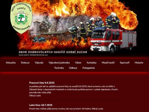 sbor dobrovolných hasiču - horní suchá.