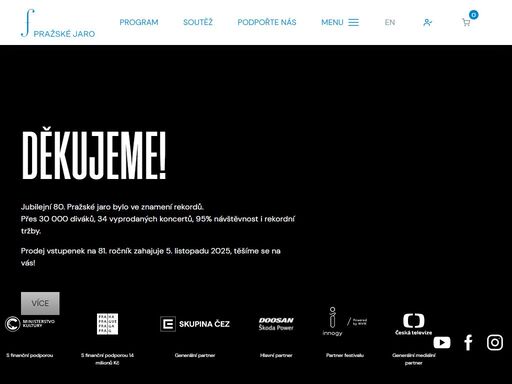 mezinárodní hudební festival klasické hudby pražské jaro. mezi 12. květnem a 3. červnem se můžete těšit na 23 koncertů. čtěte dále...
