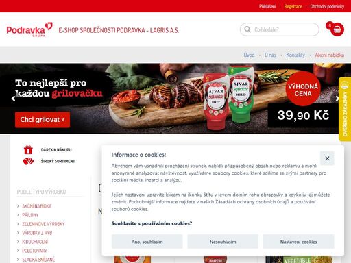 internetový obchod podravka s kompletní nabídkou potravin v té nejlepší kvalitě od této značky