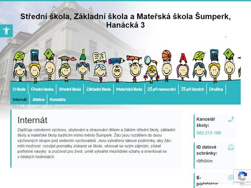 oficiální stránky střední školy, základní školy a mateřské školy v šumperku.