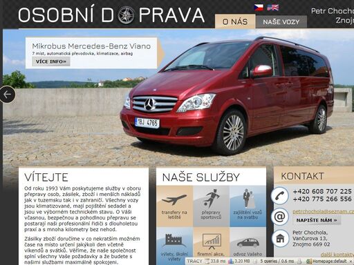 
		osobní automobilová doprava, petr chochola, znojmo, transfery na letiště, firemní akce, školení, zásilky, cyklo výlety, putování po sklípcích, zájezdy
	