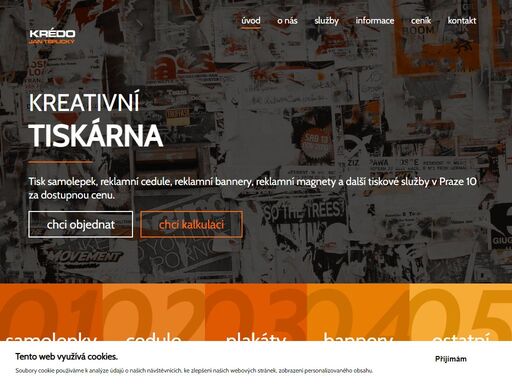 kreativní studio krédo | tiskárna na praze 10 | tisk a výroba reklamních předmětů | reklamní cedule a tabule | samolepky a nálepky | plakáty | reklamní bannery | reklamní stojany | reklamní polepy | obrazy z fotek | reklamní magnety
