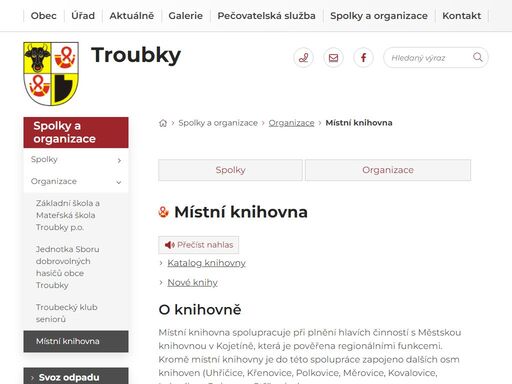 oficiální stránky obce troubky