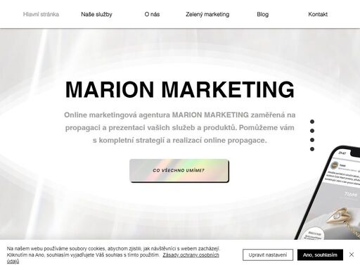 jsme online marketingová agentura zaměřená na propagaci a prezentaci vašich služeb/produktů. pomůžeme vám s kompletní strategií a realizací vaší online propagace. marion marketing