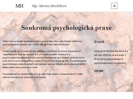 jsem psycholog a psychoterapeut pracující na adrese kobližná 24, brno. nabízím individuální, párovou psychoterapii a psychol. poradenství.