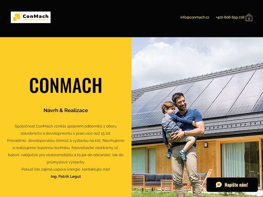 společnost conmach s.r.o. realizuje fotovoltaické elektrárny a tepelná čerpadla na klíč. se soláry od nás budete šetřit energii! 