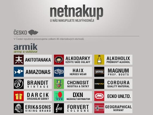 netnakup.cz provozovatel internetových obchodů. u nás nakupujete nejvýhodněji.