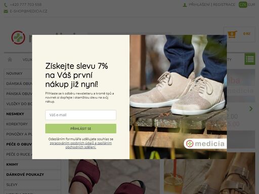 zdravotní a pohodlná obuv větších šířek. 
obuv a ponožky pro diabetiky, velmi oteklé nohy, vbočené palce, kladívkové prsty. 
kompresní punčochy, špičková kosmetika.
dámské široké pantofle; pánské polobotky vhodné pro diabetiky; pohodlná obuv pro oteklé nohy.