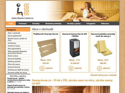  sauna-levně.cz - 15 let v čr, výroba na míru, výroba sauny na klíč,  výroba saun a prodej,