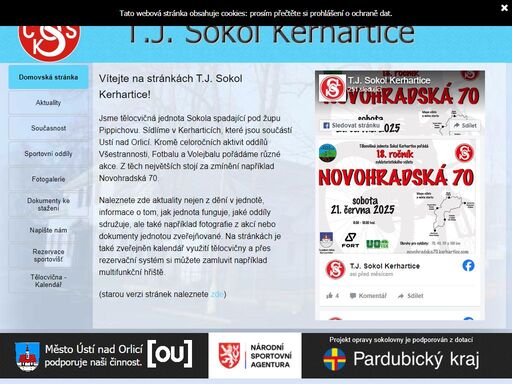 hlavní stránka webu sokol.kerhartice.com