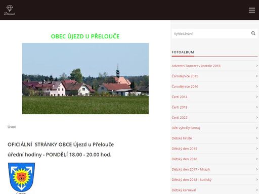 oficiální stránky obce újezd u přelouče
