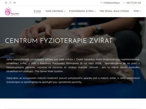 jsme nejmodernější rehabilitační zařízení pro malá zvířata v české republice. naše zkušenosti jsou nepřekonatelné, rehabilitaci zvířat, v čele s kateřinou plačkovou, formujeme již od roku 2008. specializujeme se na práci s neurologickými pacienty, zejména na pacienty se ztrátou hluboké citlivosti - pro ty máme vlastní metodiku rehabilitačních...