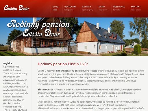 penzion,eliscin,dvur,hajnice,ubytovani,pamatkovy,objekt,dovolena,krkonose penzion eliščin dvůr hajnice – kvalitní a pohodlné ubytování