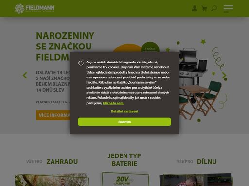 nářadí pro dům i zahradu fieldmann je navrženo a zkonstruováno tak, aby odpovídalo požadavkům náročného spotřebitele. jedná se o ryze českou značku. kvalitní zahradní technika a zahradní nářadí.