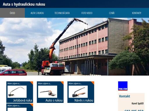 jediná velká specializovaná společnost na služby auty s hydraulickou rukou v oblasti západních čech.