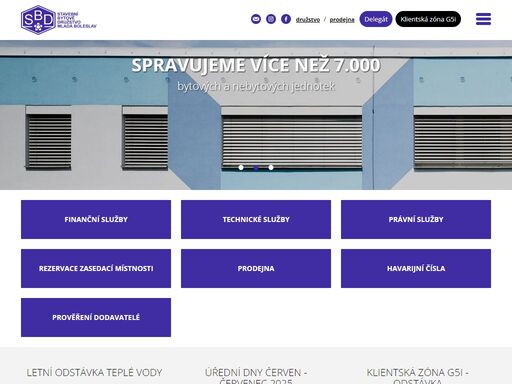 sbd mladá boleslav spravuje více než 6500 bytových a nebytových jednotek. moderní družstvo s dlouholetou tradicí.