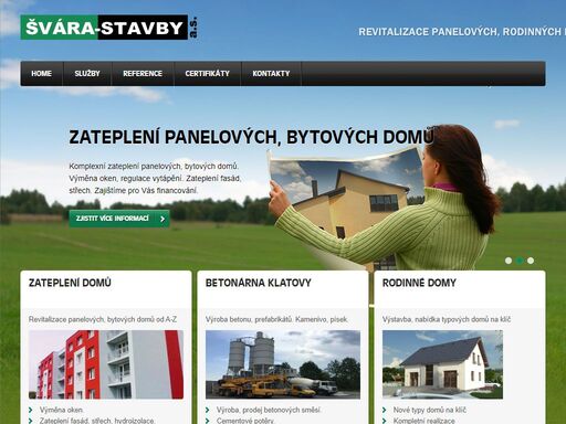 zateplení fasád, zateplení domů, betonárna klatovy, beton | švára-stavby a.s. - firma specializující se na zateplení fasád, zateplení domu, zateplení panelových domů, sanace, beton.