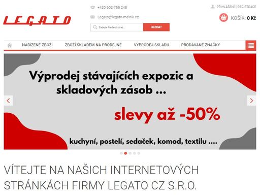 vítejte na našich internetových stránkách firmy legato cz s.r.o.. na našich webových stránkách naleznete jednotlivé kategorie námi nabízeného a prodávaného zboží přímo s odkazy na naše dodavatele, aby jste si mohli prohlédnou jejich kompletní nabídku. vše co zde nebo v odkazech na naše dodavatele najdete, je možné u…