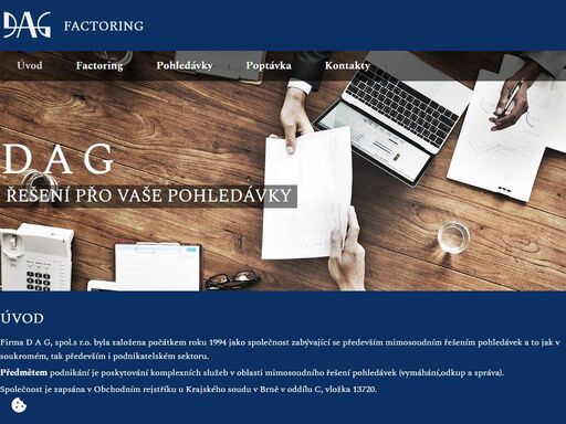 komplexní služby v oblasti mimosoudního řešení pohledávek.