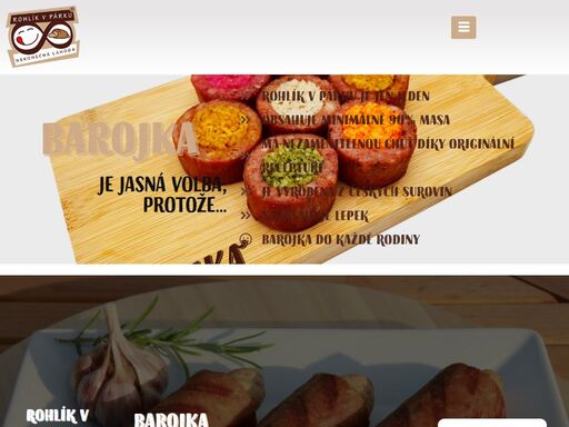 rohlík v párku, obrácený hotdog, hotdog naruby nebo reversed hotdog. tyto názvy popisují náš výrobek, který se skládá z originální duté uzeniny, která je vyplněna na míru upečeným rohlíčkem.