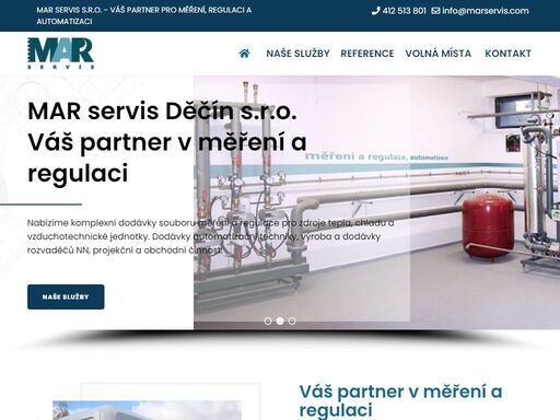 mar servis děčín s.r.o. - váš partner v měření, regulaci a automatizaci. měření a regulace pro zdroje tepla, chladu a vzduchotechnické jednotky.