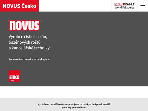 novus česko s.r.o. je dceřinou společností emco group, která vyrábí kompletní sortiment kancelářských potřeb značek: novus, dahle, durable. a čistící zóny a rohože značky emco.