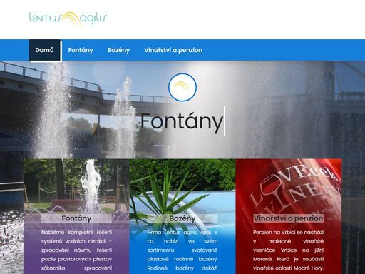 naše firma nabízí služby v oblasti realizace fontánových technologí a vodních atrakcí, svařovaných plastových bazénů.