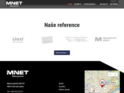 metropolnet, a. s. - internet po optice, vysokorychlostní internet, pronájem optických vláken a datových okruhů, outsourcing it